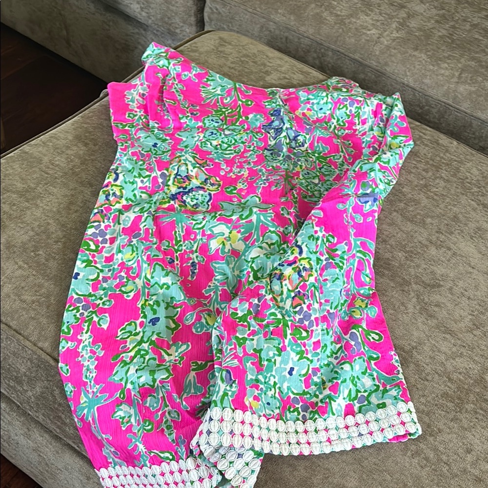 Lilly Pulitzer Vibrant Pink and Green Dress
